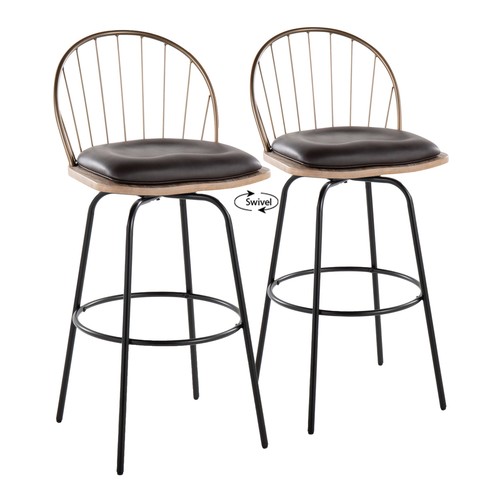 Riley Claire 30" Fixed-height Barstool - Set Of 2